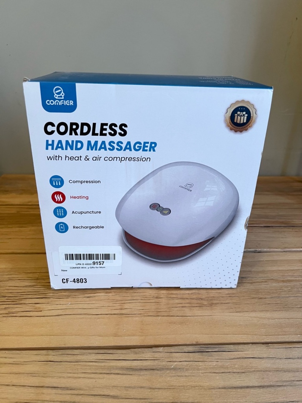 White COMFIER FSA Wireless Hand Massager-NIB